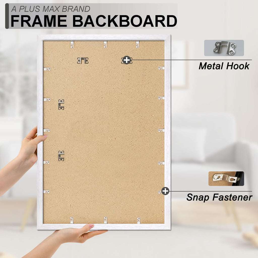 24x36 Picture Frame White Light Weight Wall Mount