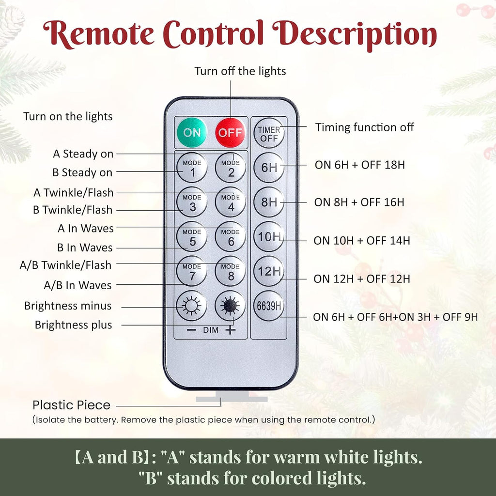 Set of 2 18 Inch Lighted Frosted Outdoor Christmas Tree with Remote &Timer