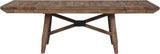Furniture Riverdale Dining Table, 72"-84"-96" Rectangular Table with Two 12" Leaves, Asian Hardwood Solids, Rustic