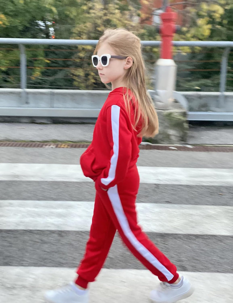 Girls 2 Piece Outfits Sweatsuits Athletic Tracksuit Jogger Set