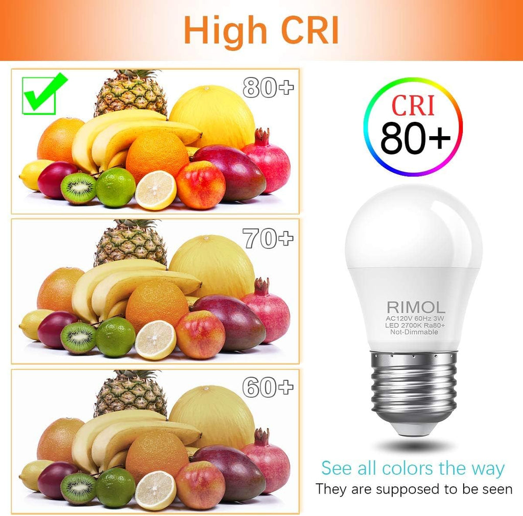 25 Watt Light Bulbs Equivalent, A15 3W LED Bulb Soft White 2700K Energy Saving Low Watt Light Bulbs, E26 Base Bulb (4