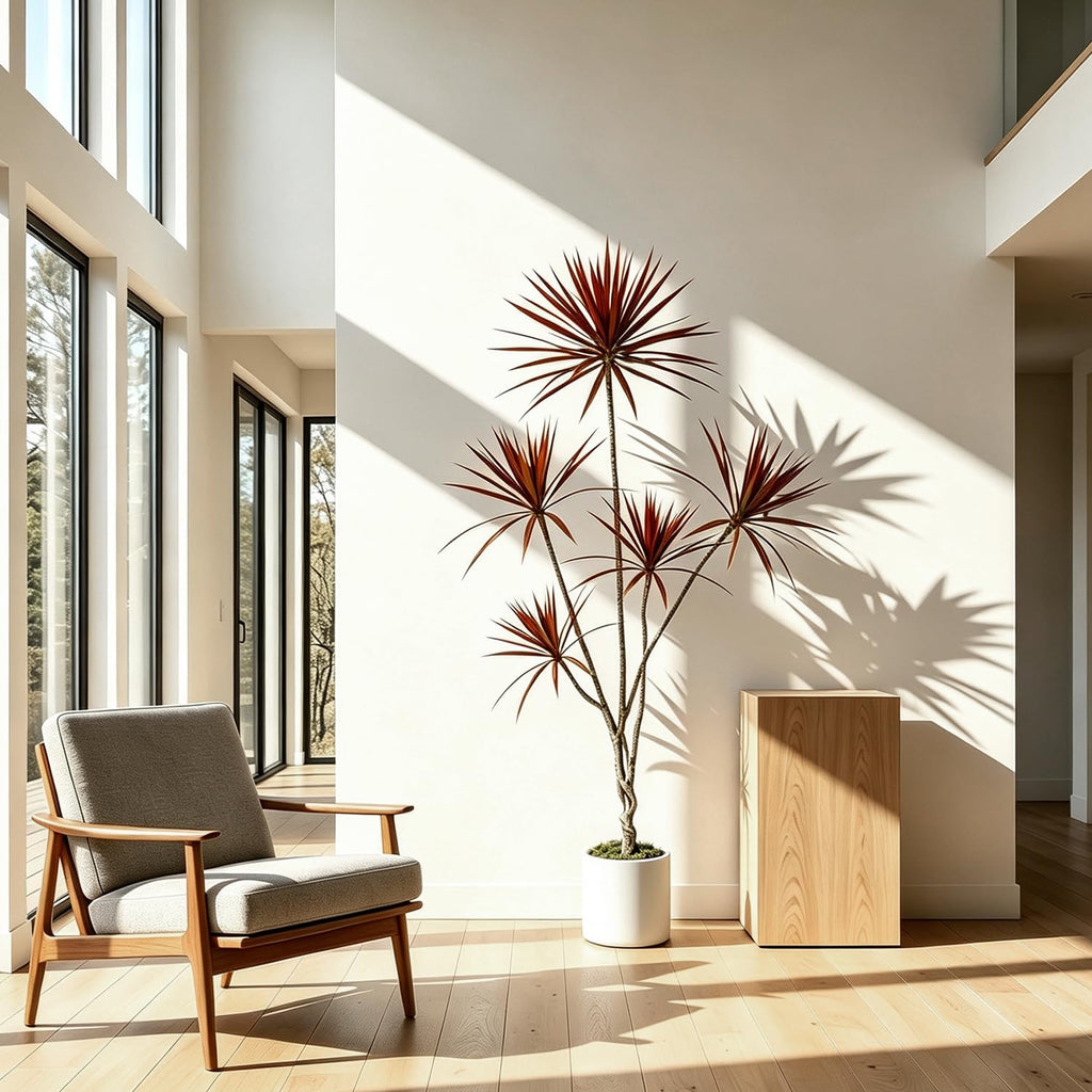 6ft Artificial Dracaena Marginata Fall Tree with Decorative Planter