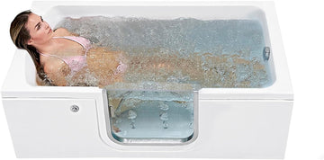 Ella Laydown 30x60 Air Massage Walk in Bathtub Right Drain