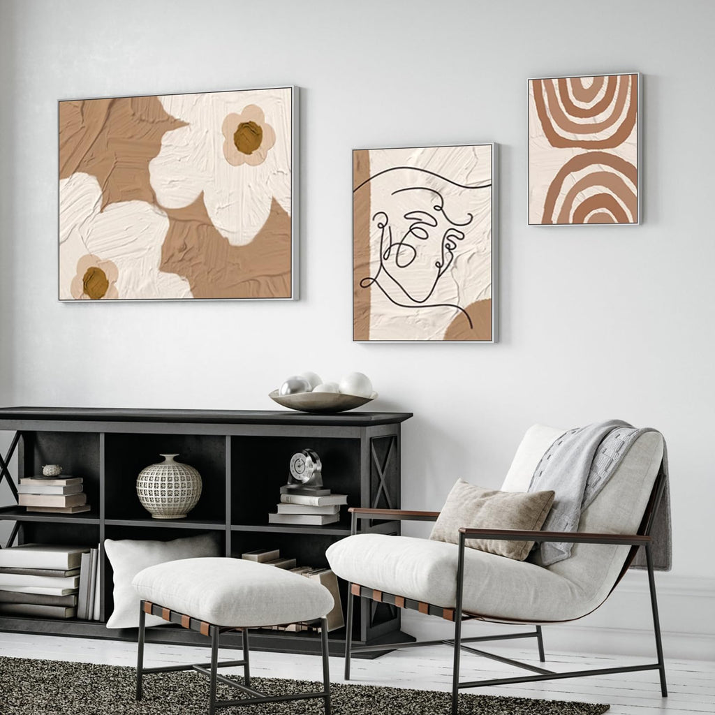 36x48 Canvas Floater Frame for Modern Art Prints, 5/6" Deep, Silver