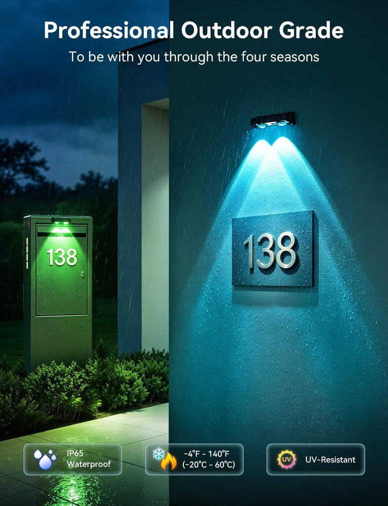 Solar Fence Lights Outdoor with Remote, 12 Pack 9 Colors & 11 Lighting Modes Fence Lights Solar Powered Waterproof