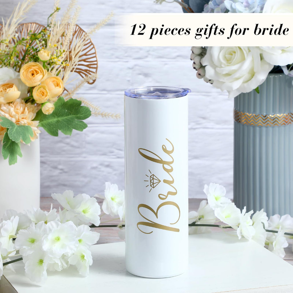 12 Pieces Bride To Be Gifts Set, White