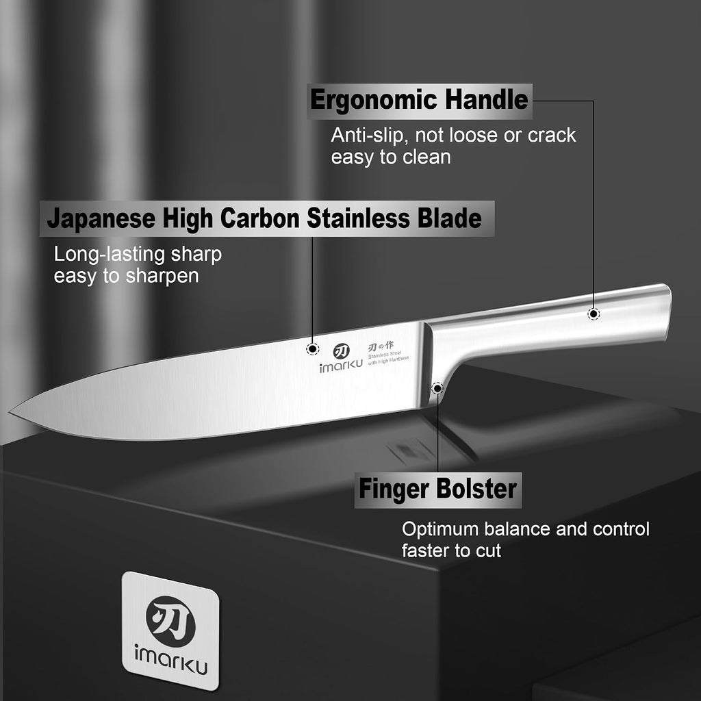 Knife Set - 15PCS Kitchen Knife Set Japanese High Carbon Stainless Steel Knives Set , Dishwasher Safe Ultra Sharp