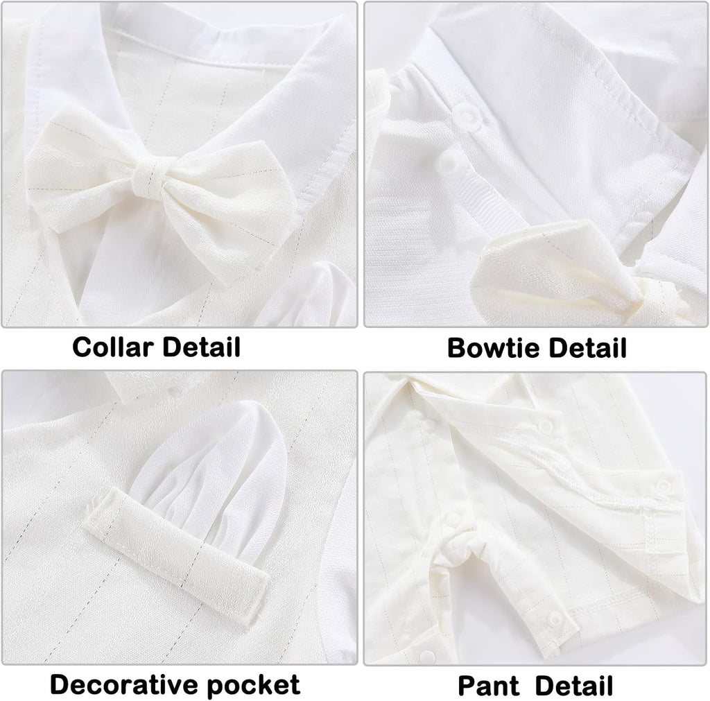 Baptism Outfit Baby Boys Christening Romper