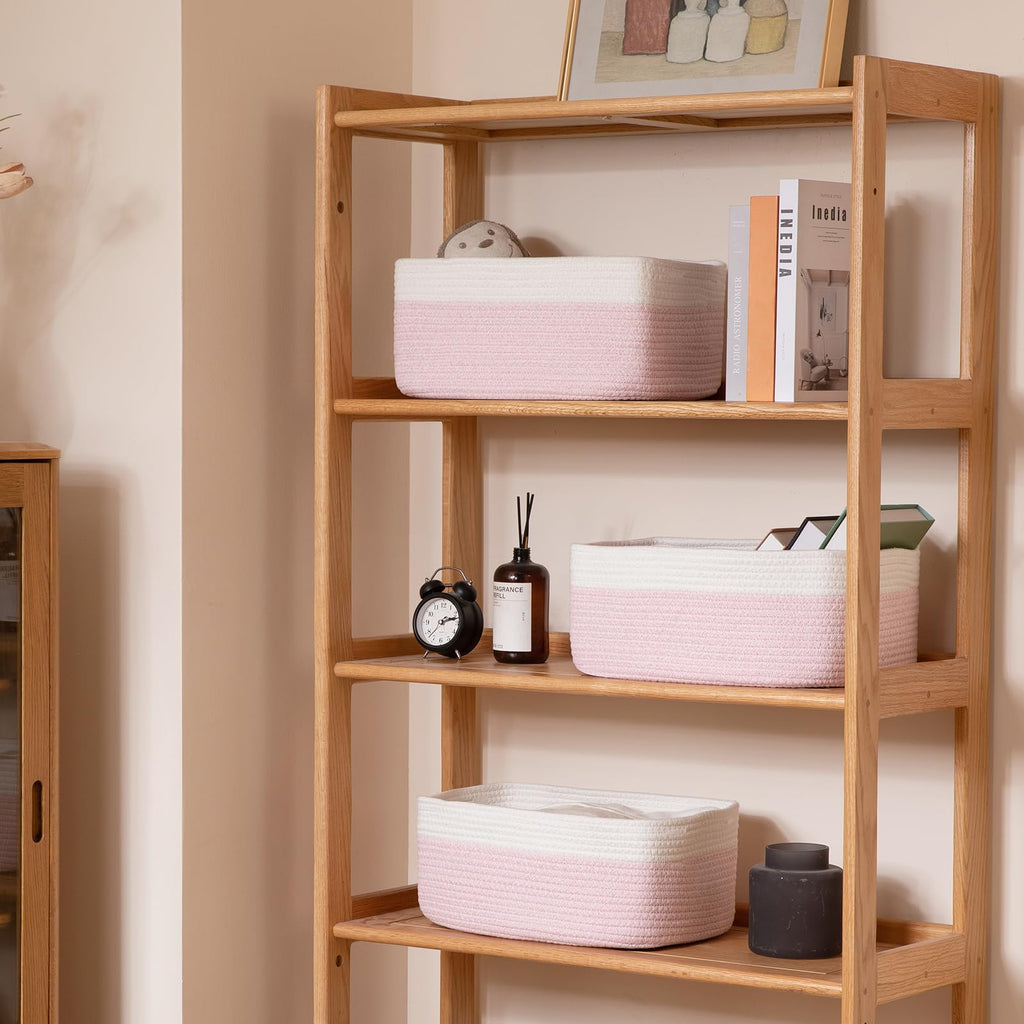 Storage Baskets for Organizing 3 Pack, Woven Baskets for Shelves
