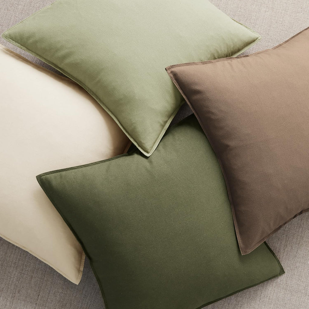 Pack of 2 Decorative Linen Pillow Covers Boho Farmhouse Modern Soft Spring Accent Throw Pillows Neutral Cushion