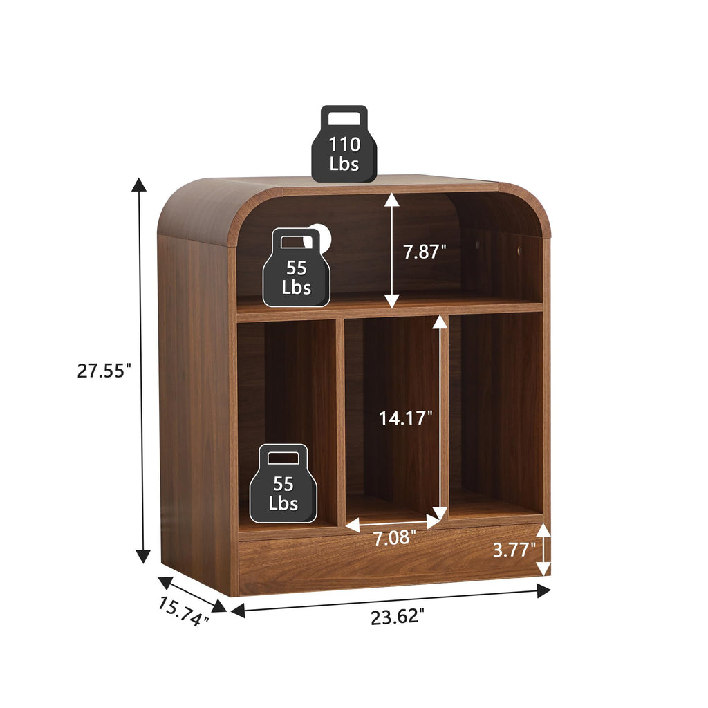 3 Tier Record Player Stand with Vinyl Storage