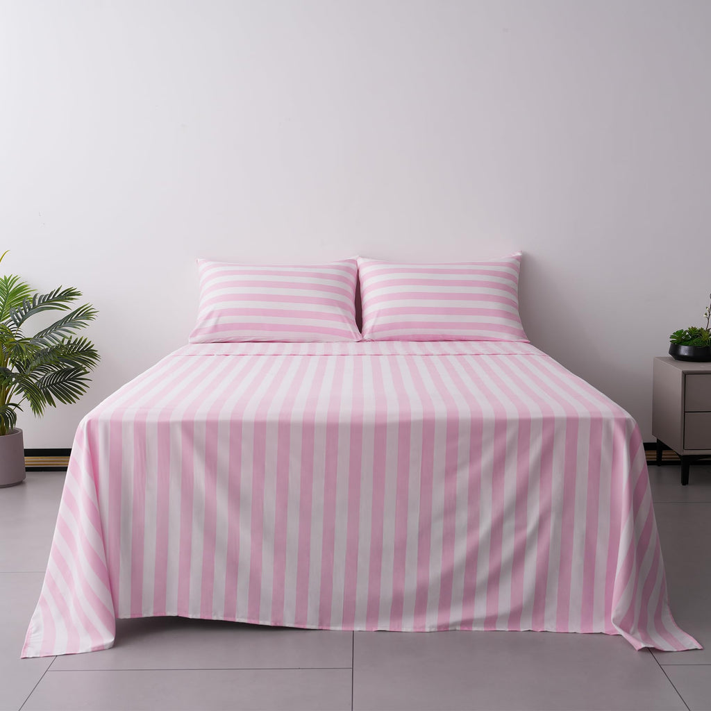 Bed Sheet Set 4 Piece -Full Size-Soft Durable Microfiber Bedding Sheet Set, Deep Pocket, Stain, Fade & Wrinkle Resistant