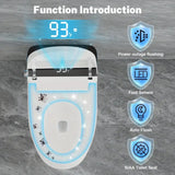 Smart Toilet with Elongated Heated Seat, Auto Flush, One Piece Toilet for Bathrooms Soft-Close Seat & Lid, Night Light