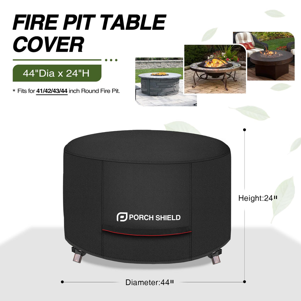 Round Patio Fire Pit Cover 44 inch