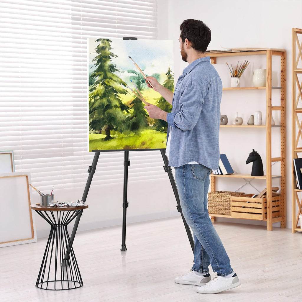 Easel Stand for Sign, 66" Easels Stand for Painting Heavy Duty, Portable Travel Easel for Display (4 Pack)