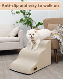 Dog Stairs for Small Dogs,3 Step Dog Ramp for Couch and Bed,Pet Stairs with Non-Slip Bottom for Old Cats,Indoor Pet
