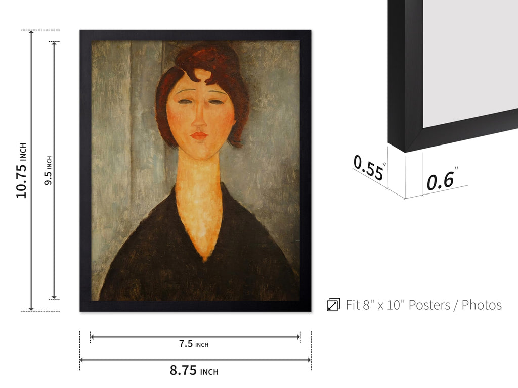 Vintage Amedeo Modigliani Poster - Retro Portrait of a Young Woman Painting Print - Expressionism Art - Gift for Her