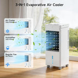 Portable Air Conditioners, 3-IN-1 Evaporative Air Cooler,Cooling Fans that Blow Cold Air with 60° Oscillation