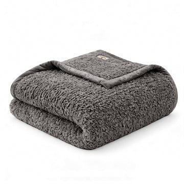 Burlington Berber Blanket Super Soft, Cozy Lightweight Cover with Luxurious Velvet Binding, Modern Trendy All Season