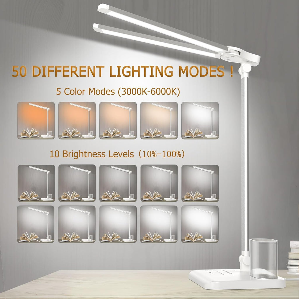 LED Desk Lamp Desk Light Table Lamp 50 Lighting Modes Timer