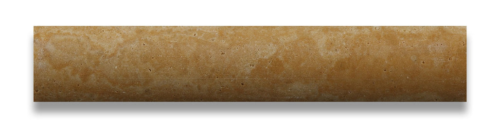Gold (Yellow) Travertine 1X6 Quarter-Round Trim Molding, Honed