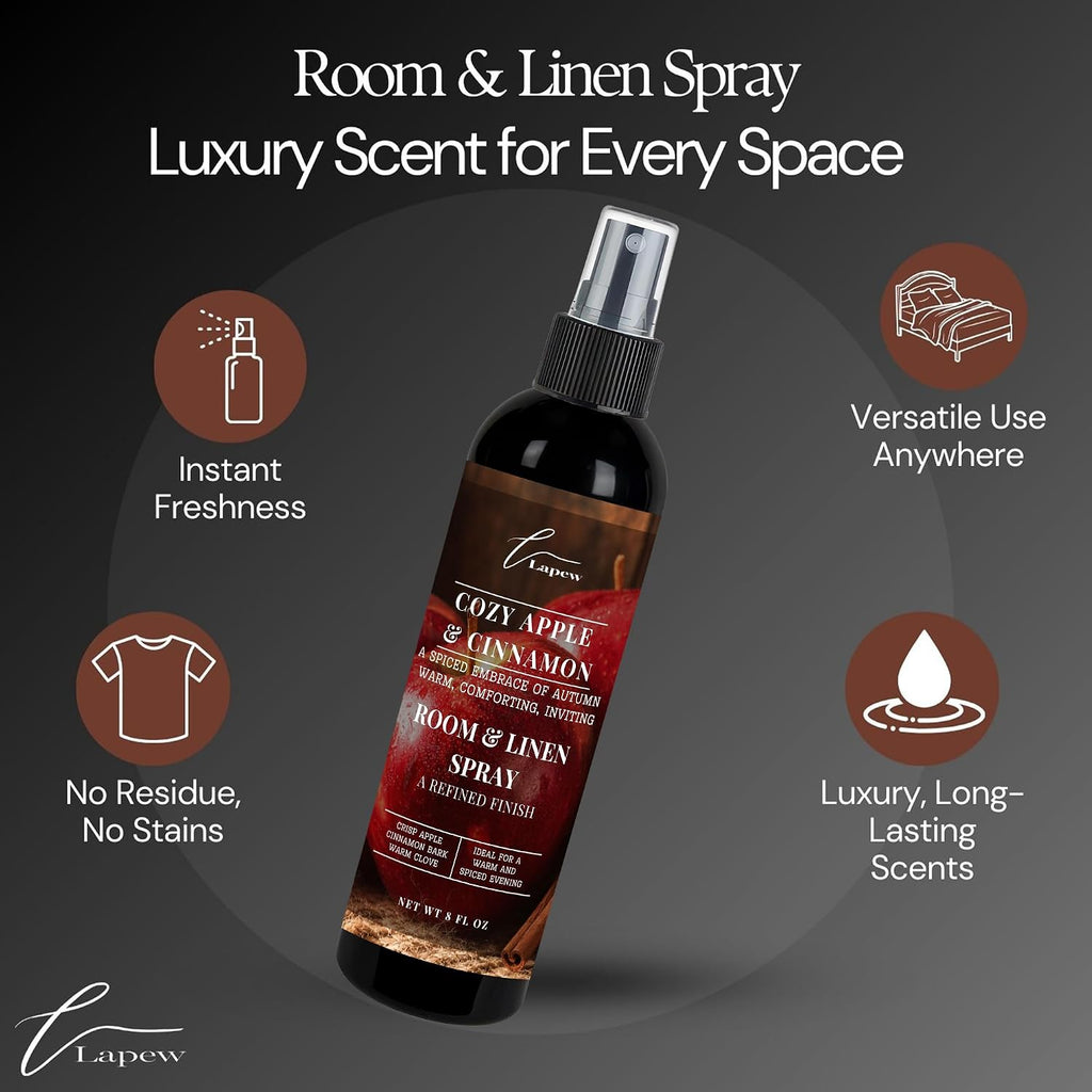 Room & Linen Spray | Fragrance Mist, Car & Office | Fabric & Air Freshener | Neutralizing Mist | Made in USA | Cozy - Set of 8