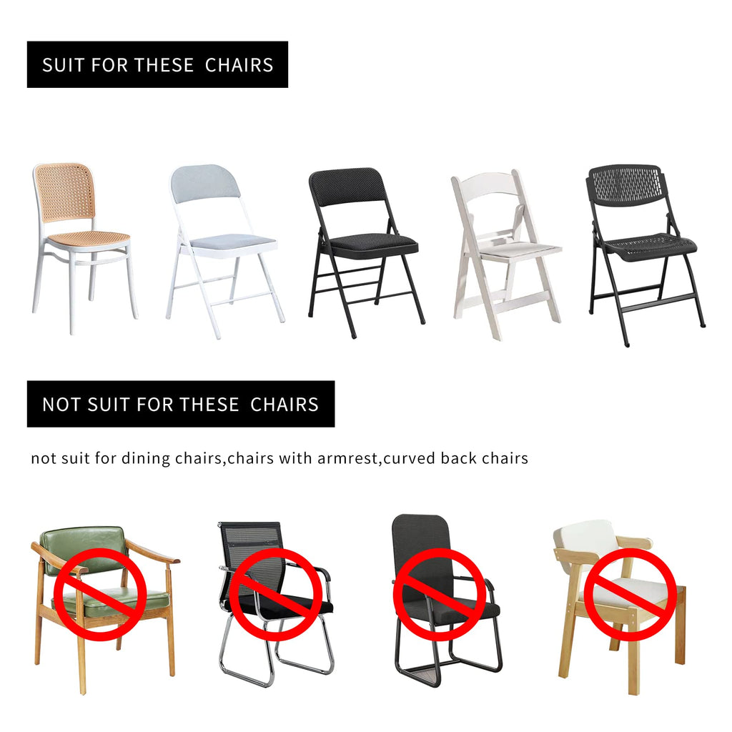 Folding Chair Covers for Wedding, 10pcs Stretch Spandex Washable Fabric Chair Cover, Decoration Chair Cover for