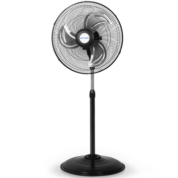 3900 CFM 18" High Velocity Pedestal Oscillating Fan, 3-Speed Heavy Duty Metal Standing Shop Fan with Aluminum Blades
