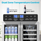 30 Inch Wine and Beverage Refrigerator, Beverage Fridge Cooler Under Counter