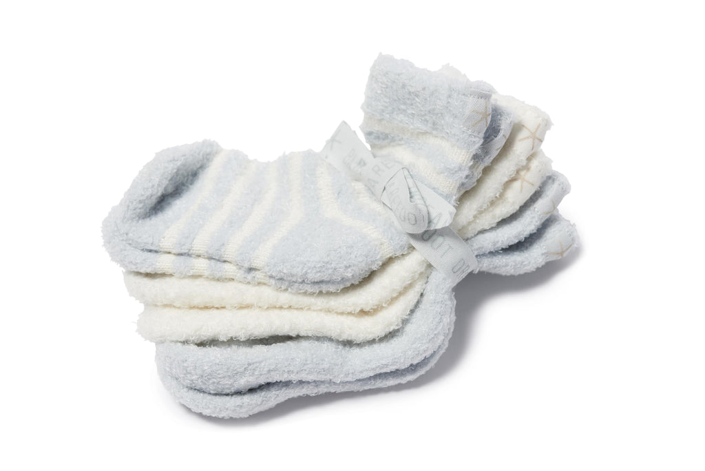 CozyChic Lite Infant Socks 3-Pack, Blue-Pearl, One Size