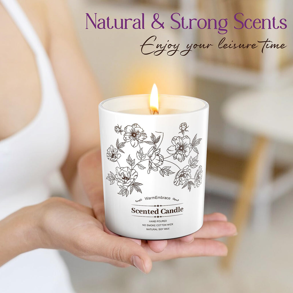 Deluxe Scented Candle for Women & Men, Lavender, 8 Oz