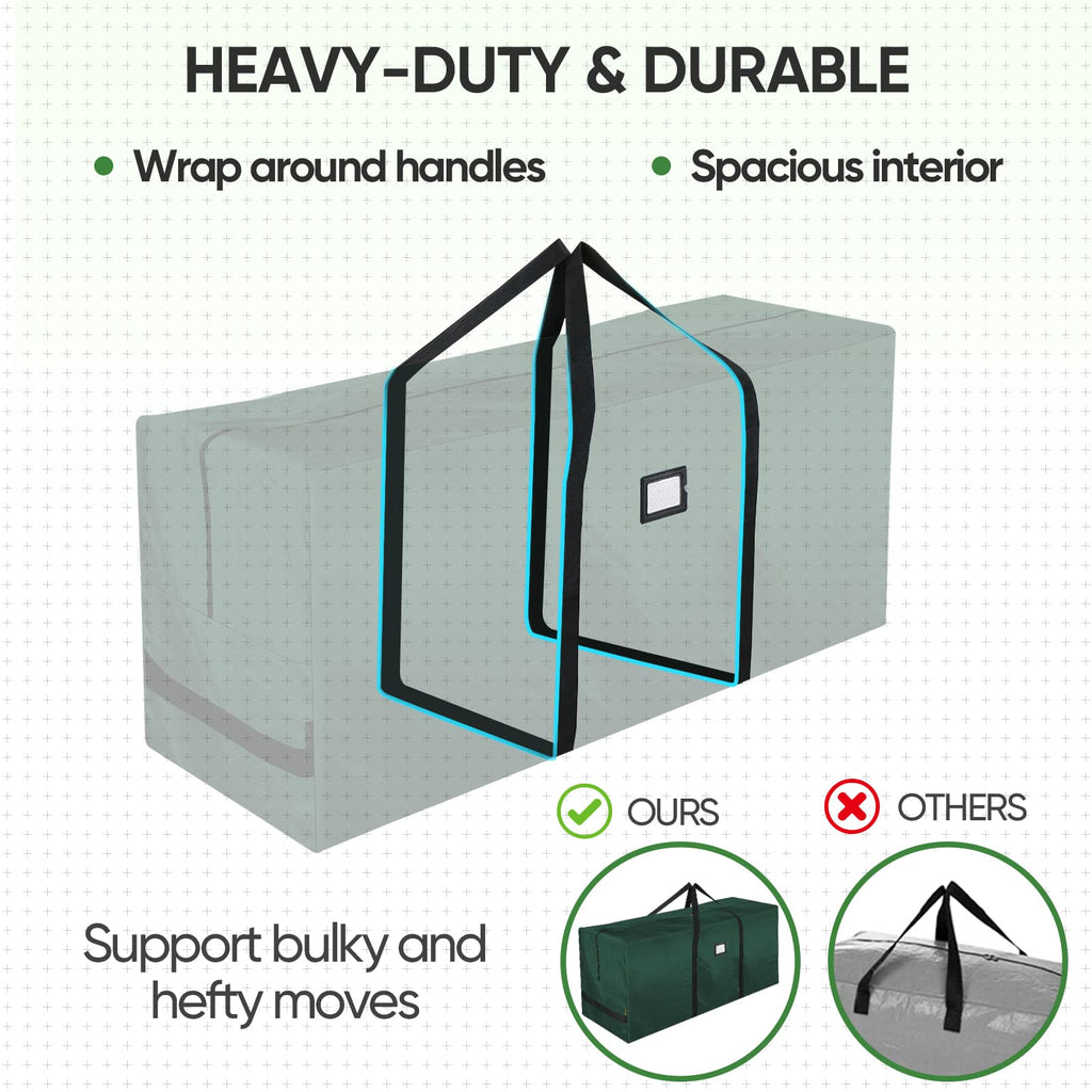 9 ft Christmas Tree Storage Bag, Heavy Duty Extra Large Artificial Christmas Tree Bag with Reinforced Handles and