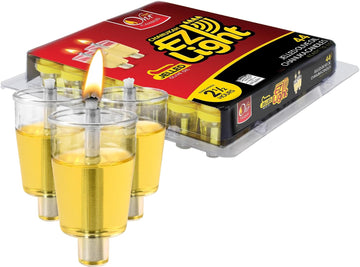 Pre-Filled Oil Cup Candles - Hanukkah Candles EZ Lights - Jelled 100% Olive Oil with Cotton Wick in Plastic Cup - Set of 44