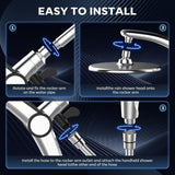 Shower Head with filtered Handheld High Pressure daul Shower Heads with Handheld Spray Combo and 10 Sprays Handheld