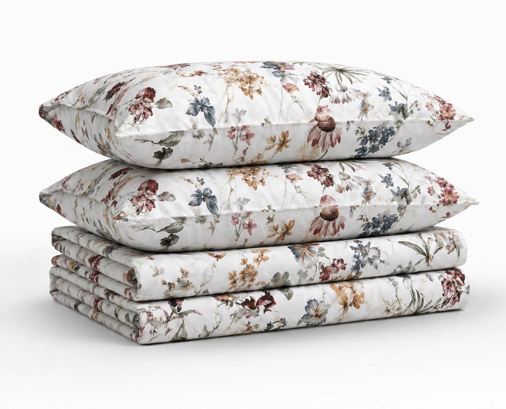 Deep Pocket King Sheet Set - 300 Thread Count Cotton Sateen Sheets with 22-Inch Extra Deep Pockets, Oeko-Tex