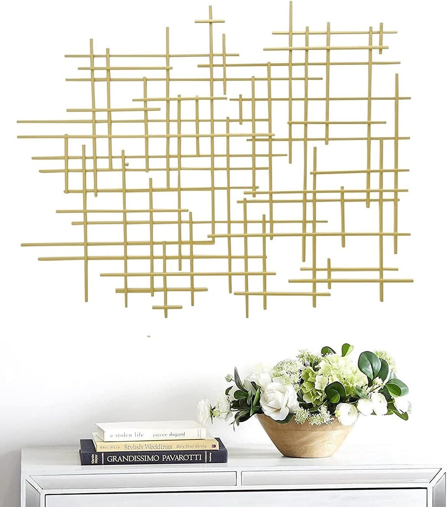 Metal Wall Art Geometric Abstract Modern Contemporary Cross