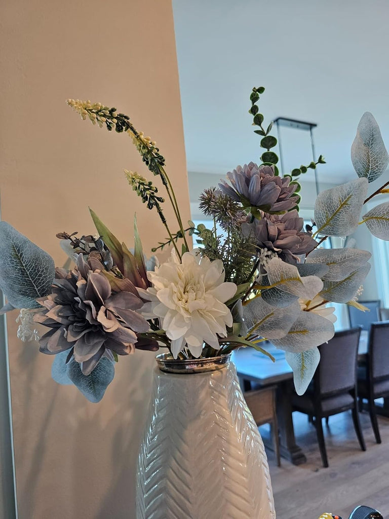 Fake Artificial Flowers Bouquet for Decoration, Silk Floral Arrangements Faux Flowers Plant Wedding Bride Bouquets