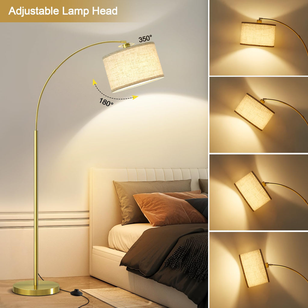 Arc Floor Lamp, 71" Tall Standing Lamp with On/Off Foot Switch