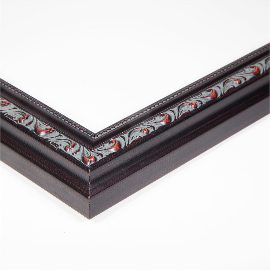 24x36 inch Black with Beads Wood Picture Frame, WOMD10188-24x36