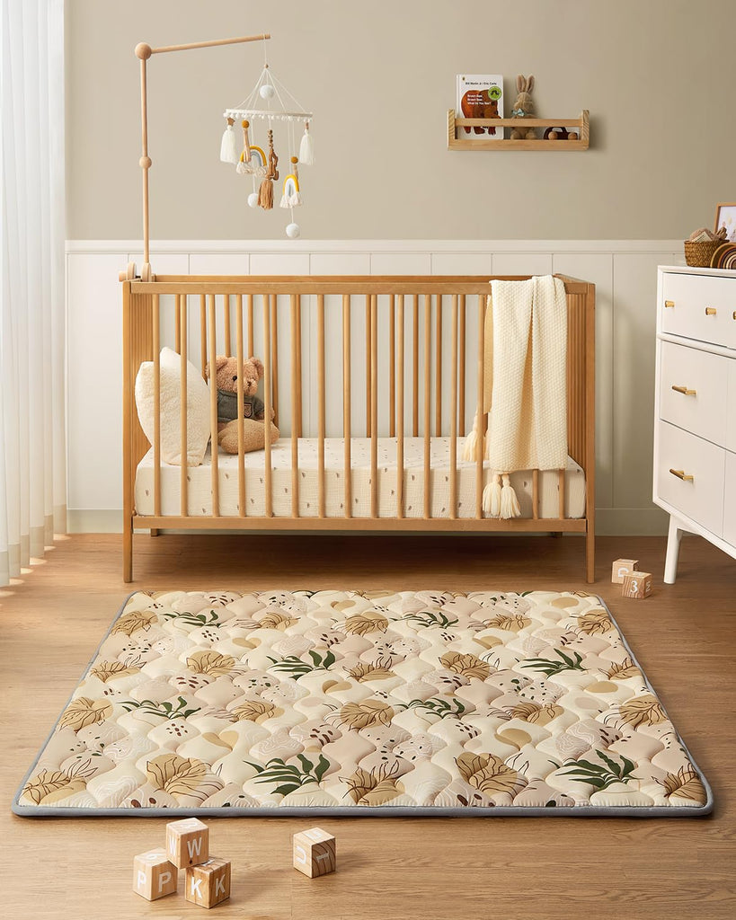 Play Mats for Floor, 50x50 Playpen Mat, Thick Cushioning Padding Foam Playmat for Baby and Toddlers Infants, Non-Slip