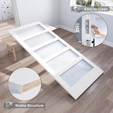 36x84 Inch Glass Sliding Barn Door Slab and 6.6ft Hardware Kit Included, 5 Frosted Glass, LVL Wood P