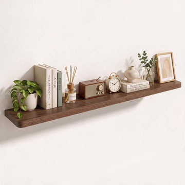 55 Inch Floating Shelves, 9.3" Deep Rounded Corners Wall Shelf
