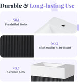 Harper & Bright Designs 18.6" Bathroom Vanity with Sink