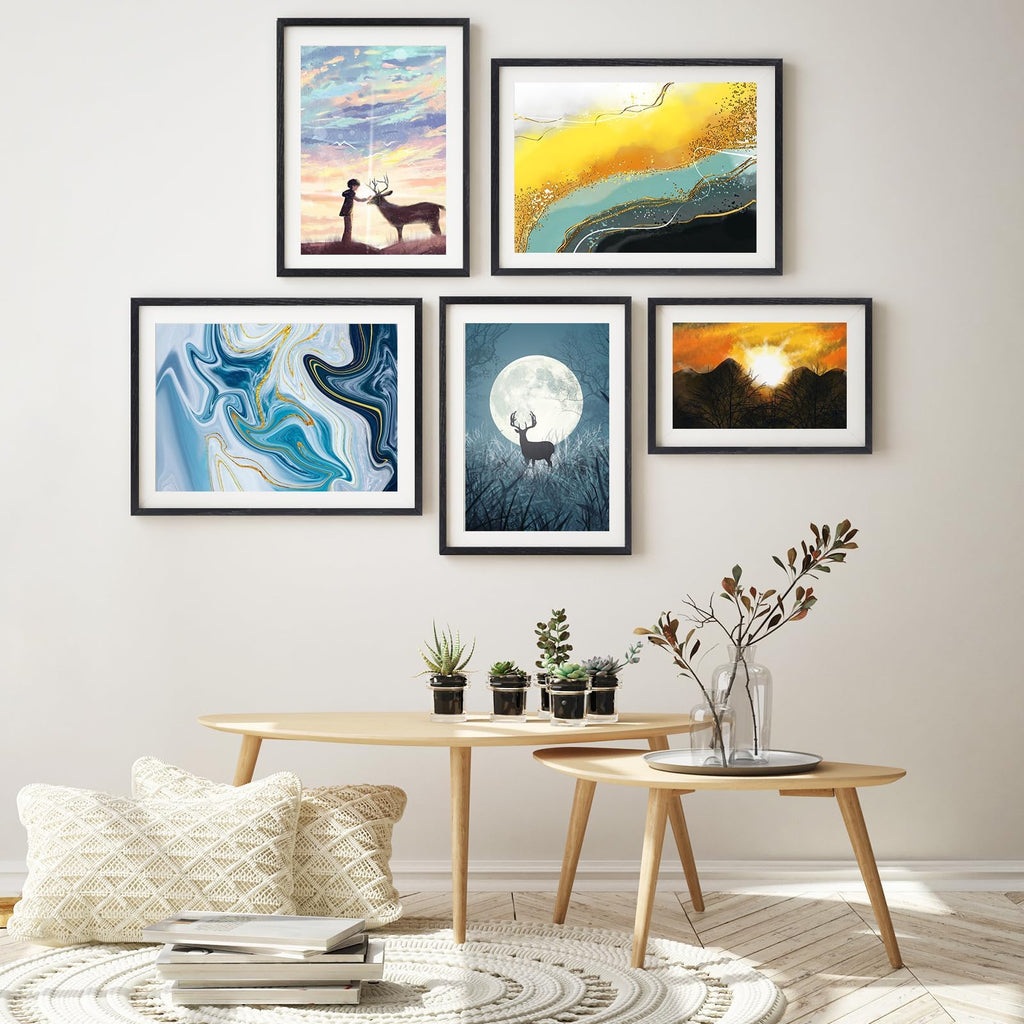11x17 Solid Oak Wood Picture Frame, Black, 1 Pack
