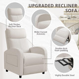 Recliner Chair Adjustable Home Theater Single Recliner Sofa Furniture with Thick Seat Cushion and Backrest Modern