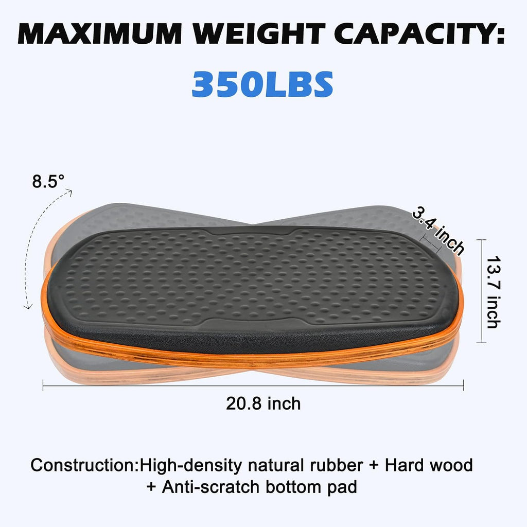 Office Standing Desk Anti Fatigue Mat Wooden Wobble Balance Board Stability Rocker Ergonomically Engineered for Stand