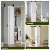 Bifold Barn Door 40'' x 84'',Bi-Fold Sliding Closet Doors with Hardware Kit Included,44'' Track Kit 