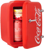 Retro Mini Fridge for Bedroom - Car, Office Desk & College Dorm Room - 4L/6 Can 12V Portable Cooler & Warmer for Food