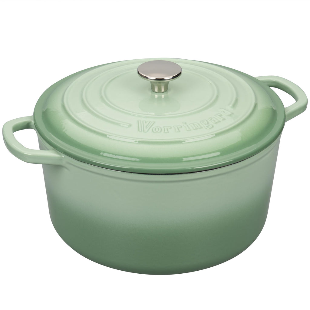 Enameled Cast Iron Dutch Oven Pot with Lid, for Sourdough Bread Baking, Round Dutch Ovens, 4.5 Quart, Green