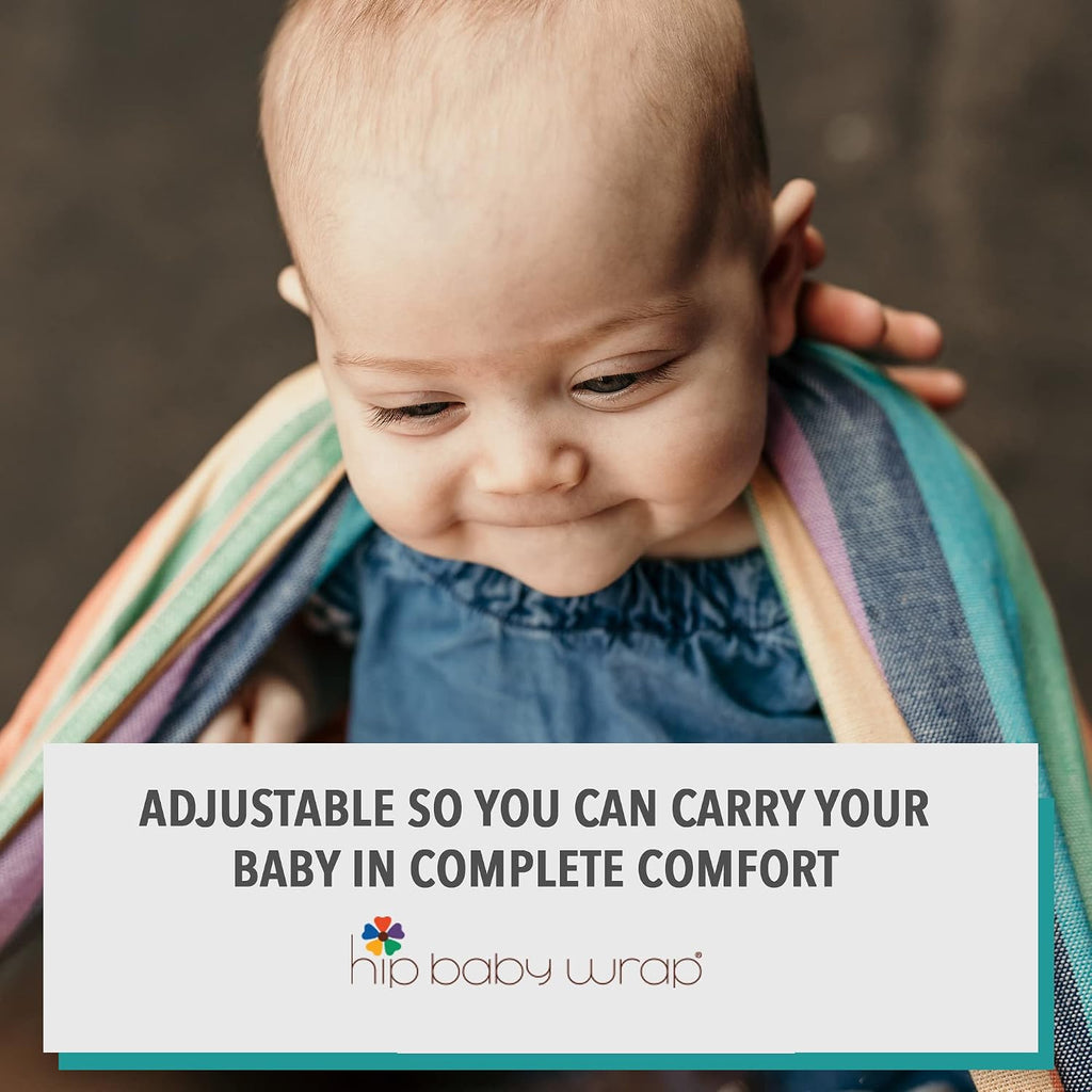 Ring Sling Carrier for Baby, 8-35 lbs - Summer Rainbow